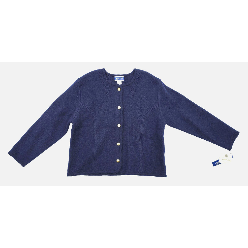 Pendleton Classic 100% Virgin Wool Woolmark Women's XL Button-Up Sweater NWT